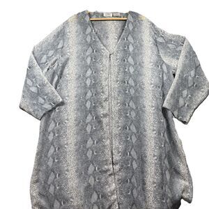 Oxygen Women Duster Cardigan Kimono Sheer Snakeskin Print Open Front 3X B107